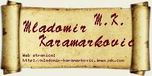 Mladomir Karamarković vizit kartica